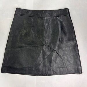 J. Crew Faux Black Leather Skirt